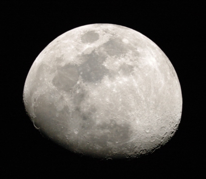Digital image of the gibbous Moon
