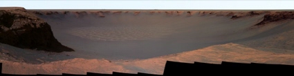 mars rover Opportunity image of Victoria Crater