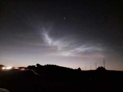 Falcon 9 rocket exhaust