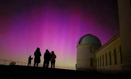 Aurora photographed near San San Jose, California