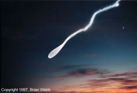 A spectacular dusk missile launch from Vandenberg AFB