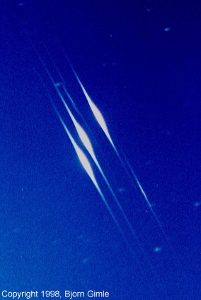 Iridium satellite flares