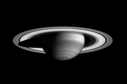 Cassini spacecraft image of Saturn in methane light