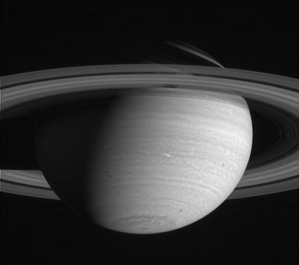 Cassini spacecraft near infrared image of Saturn