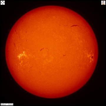 Hydrogen alpha image of the Sun from Big Bear Solar Observatory