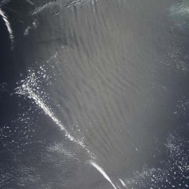Terra satellite image of gravity waves in the Arabian sea