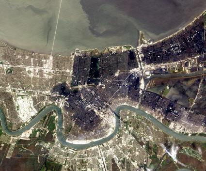 EO-1 satellite image of New Orleans after Hurricance Katrina