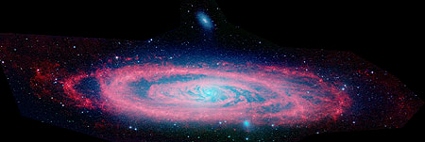 Spitzer Space Telescope infrared image of M31, the Andromeda Galaxy