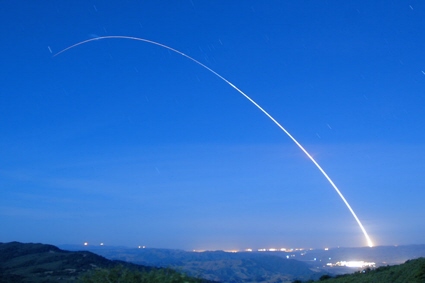 Minuteman III ICBM launch from Vandenberg AFB