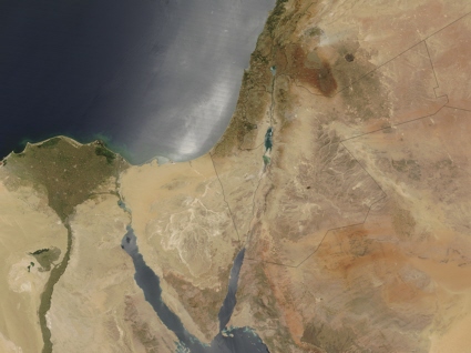 Terra satellite image of the Middle East