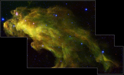 Spitzer Space Telescope image of the Witch Head Nebula