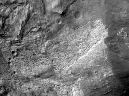 First image from the Mars Reconnaissance Orbiter HiRISE camera