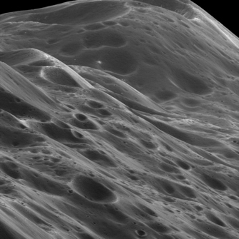 Cassini spacecraft image of Saturn's moon Iapetus
