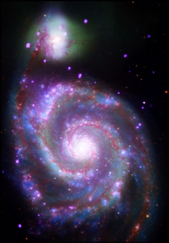 Multispectral image of the Whirlpool Galaxy, M51