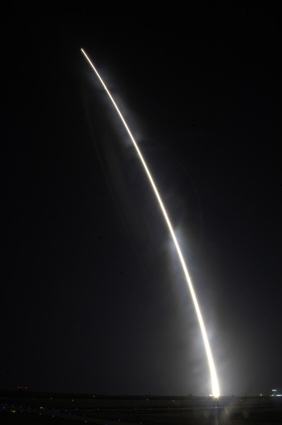 Taurus rocket carrying the Orbiting Carbon Observatory lifts-off from Vandenberg AFB