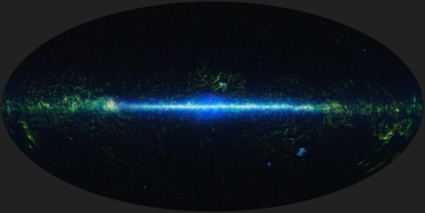 WISE spacecraft infrared mosaic of the sky