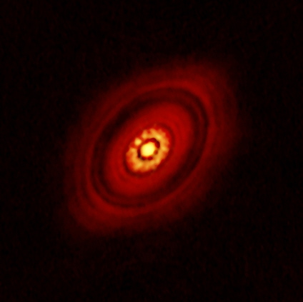 Radio image of planet formation
