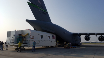 GPS III satellite arrives at Cape Canaveral