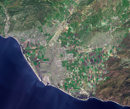 Terra satellite image of Ventura, California
