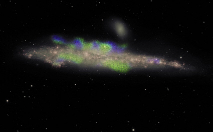Galaxy magnetic filaments