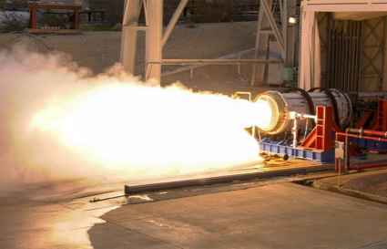 Large rocket motor test at Edwards AFB