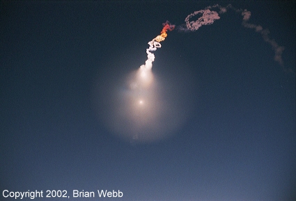 Minuteman III exhaust plume reaches maximum size