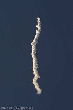 Titan II rocket / DMSP F-15 military weather satellite launch photo